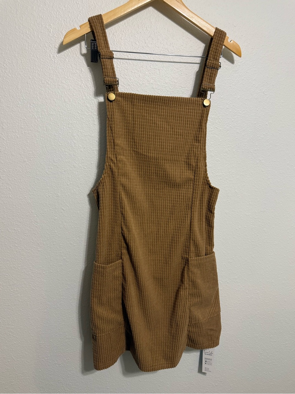 CUPSHE Brown Textured Overall Romper Size Medium NWT